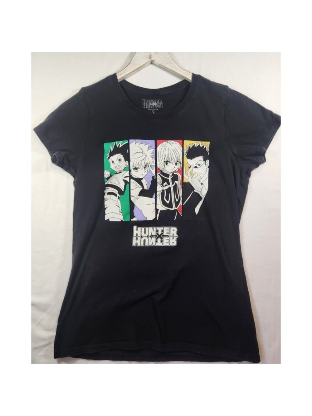 Hunter x Hunter Anime Graphic T-Shirt Black XL fits med Gon Killua Nen Chart
